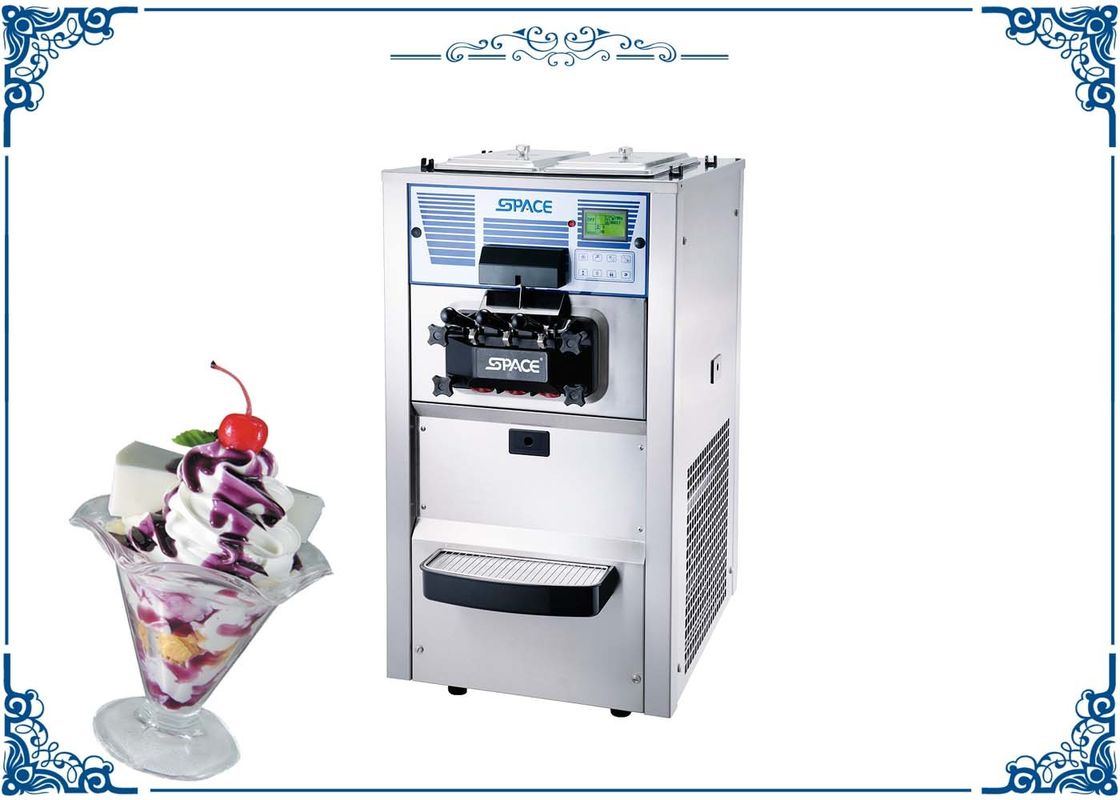 Desktop Soft Serve Yogurt Ice Cream Machine , 3 Flavors Yogurt Ice Cream Maker