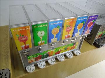 Countertop Electric Fruit Juice Cooling Machine Six Tanks For Party / Cafeterias